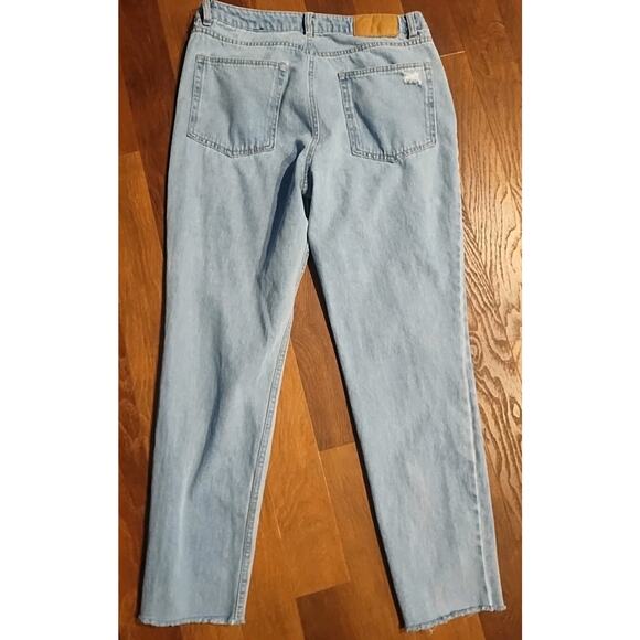 H&M Coachella Baggy Jeans Loose Fit High Waist Womens 10 Distressed 32 x 28 - Picture 4 of 5